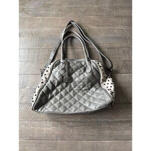 Poverty Flats Women's Gray Black Stud Should Bag